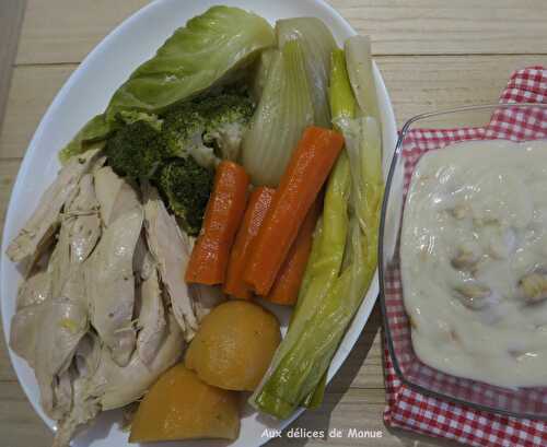 Poulet au bouillon de légumes