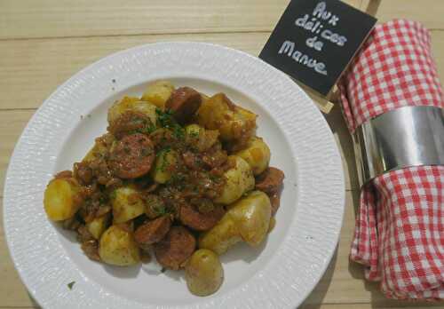 Pommes de terre sautées au chorizo et oignon, au Cookéo ou pas