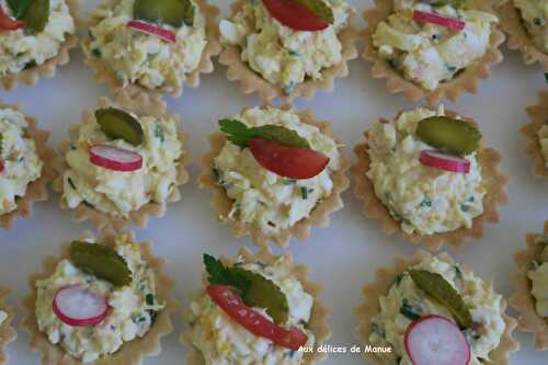 Tartelettes apéritives aux œufs mimosa au thon