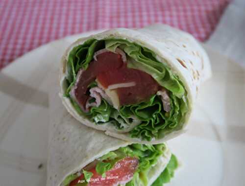 Wraps au jambon, tomates et havarti