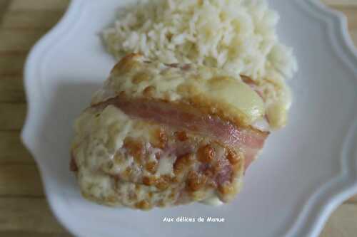 Roulés de poulet au poivron et poitrine fumée, gratinés à l'Etorki, à l'Extra Crisp ou pas