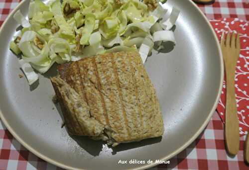 Croque-monsieur à la béchamel aux champignons et parmesan