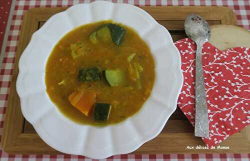 Soupe au potiron et légumes, au Cookéo ou pas