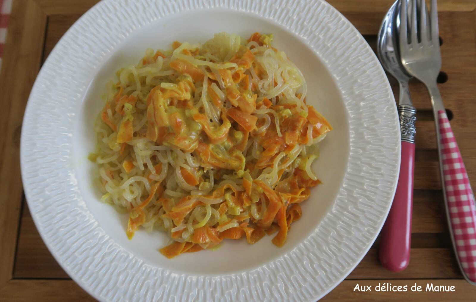 Konjac aux carottes et crème au curry -light