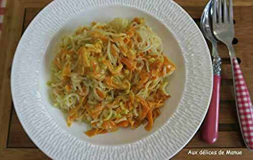 Konjac aux carottes et crème au curry -light