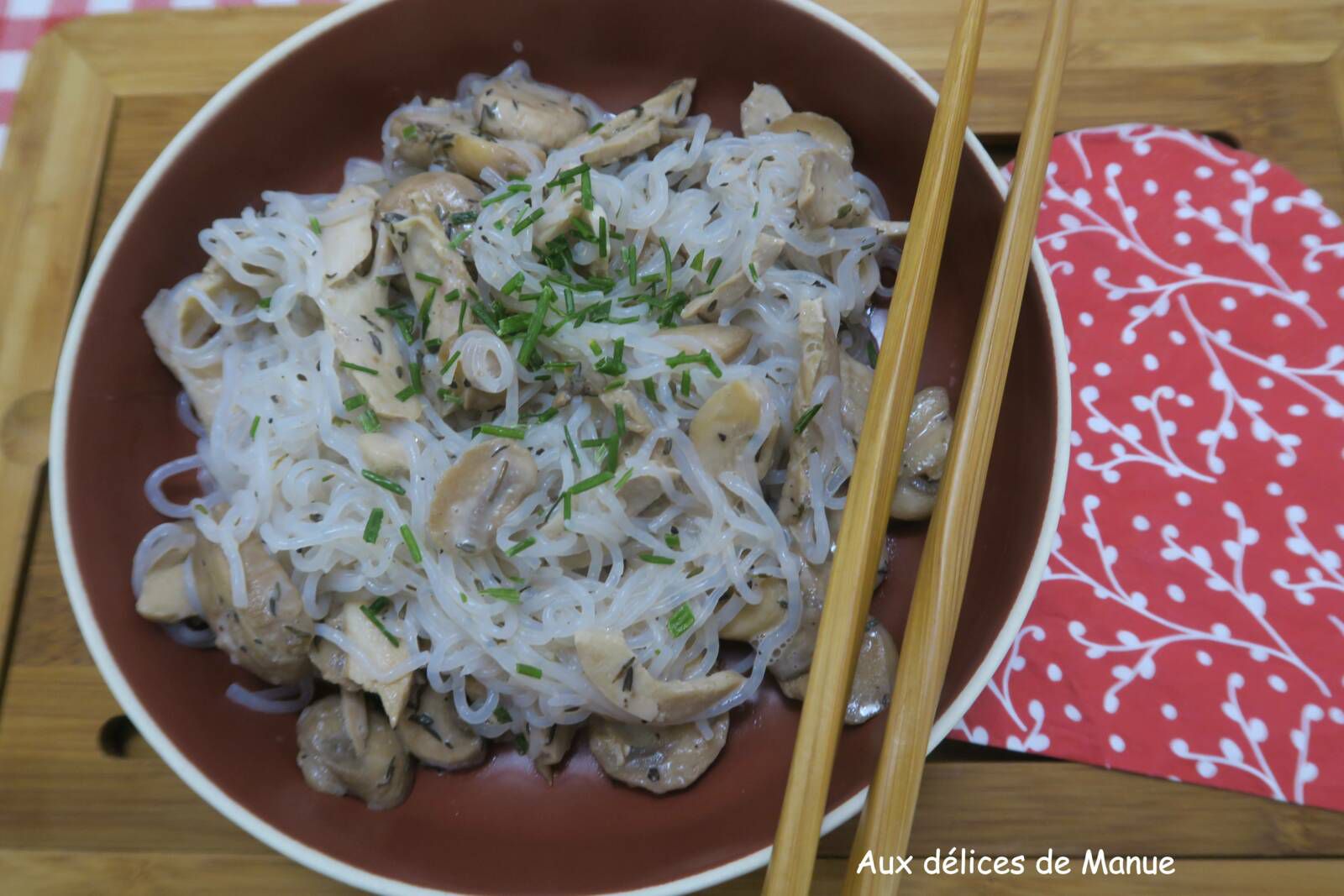 Konjac aux champignons et à la crème