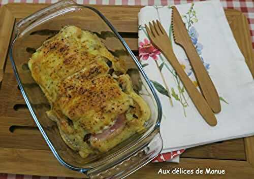 Gratin de pommes de terre sautées à la raclette et poitrine fumée 