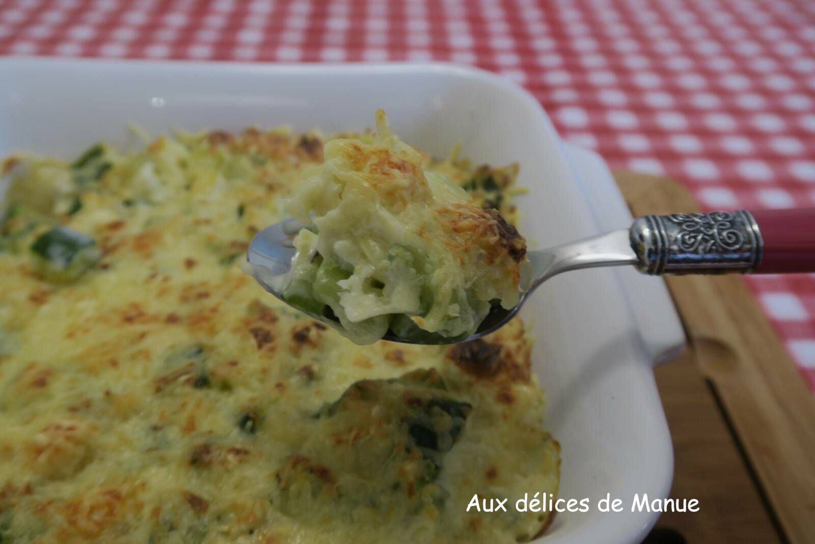 Gratin de ravioles de  la Drôme au fromage de chèvre et courgettes 