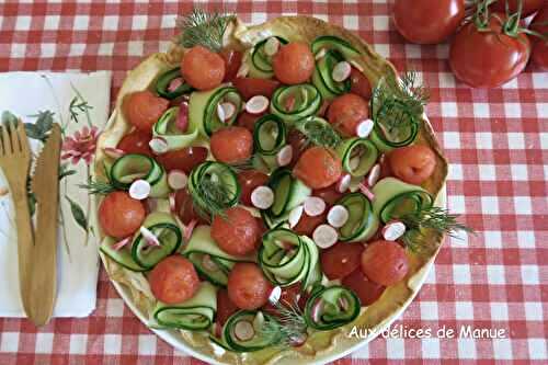 Tarte aux légumes crus et St-Môret