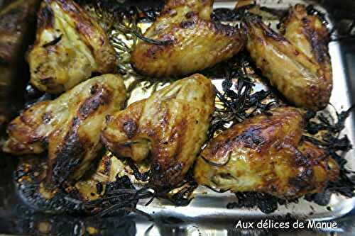 Ailes de poulet au citron et romarin, au four