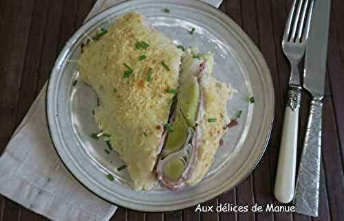 Gratin de poireaux au jambon à la béchamel