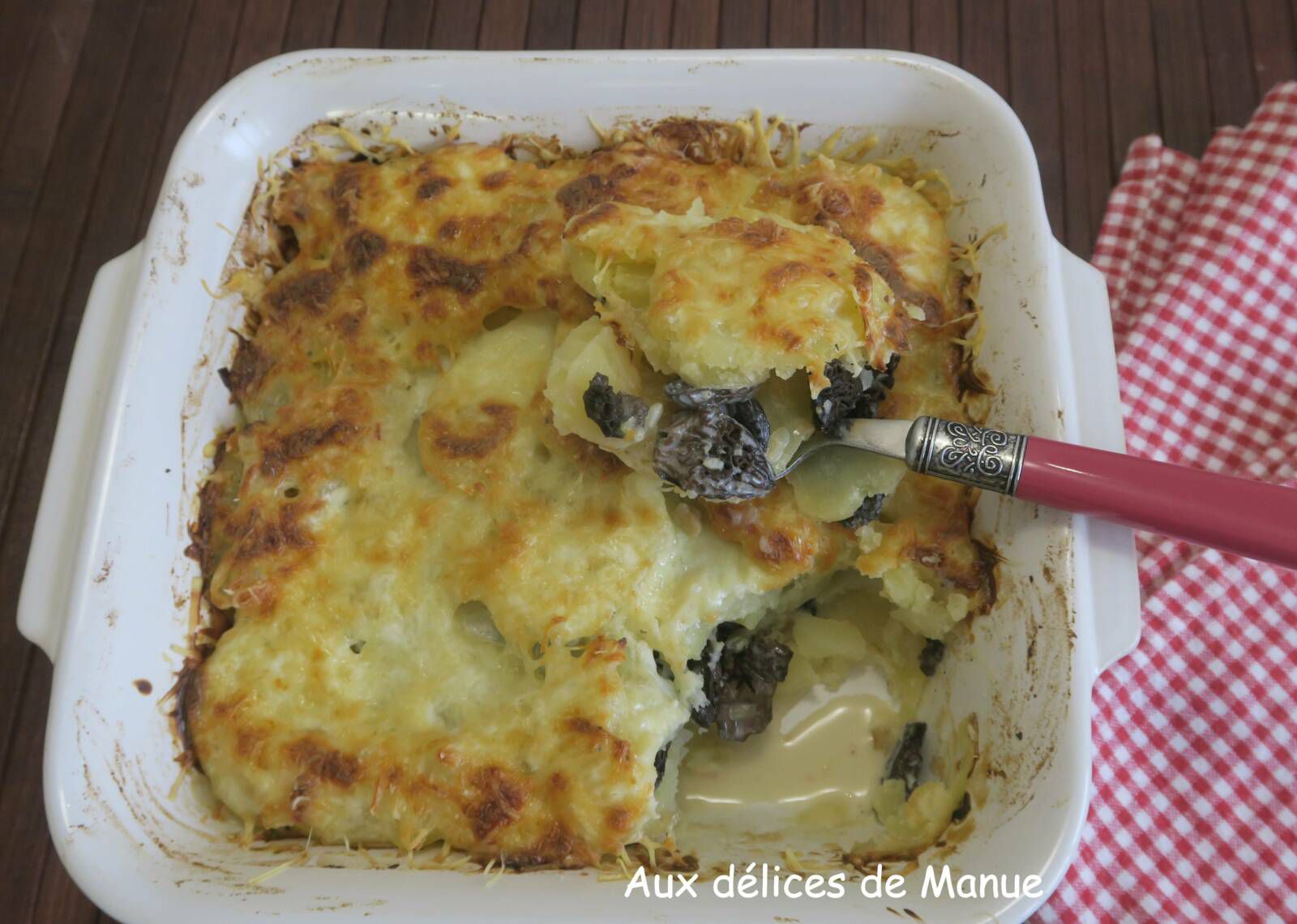 Gratin de pommes de terre aux morilles