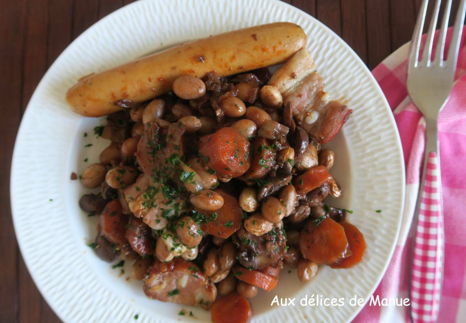 Haricots coco aux carottes et knacks au vin rouge, au Cookéo ou pas 