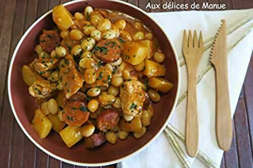 Ragoût d'haricots coco et pommes de terre au poulet et chorizo, au Cookéo ou pas