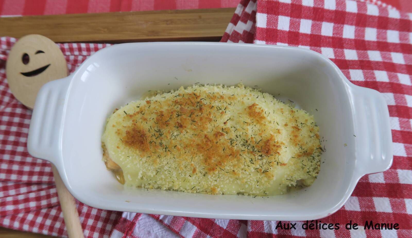 Pavé de saumon gratiné