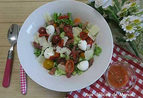 Salade de concombre et tomates cerises à l'italienne 