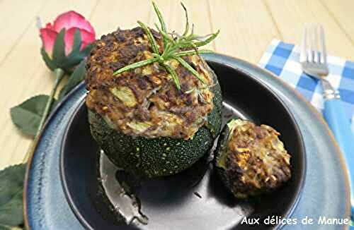 Courgette ronde farcie au bœuf, ricotta et flocons d'avoine à l'Air Fryer ou au four