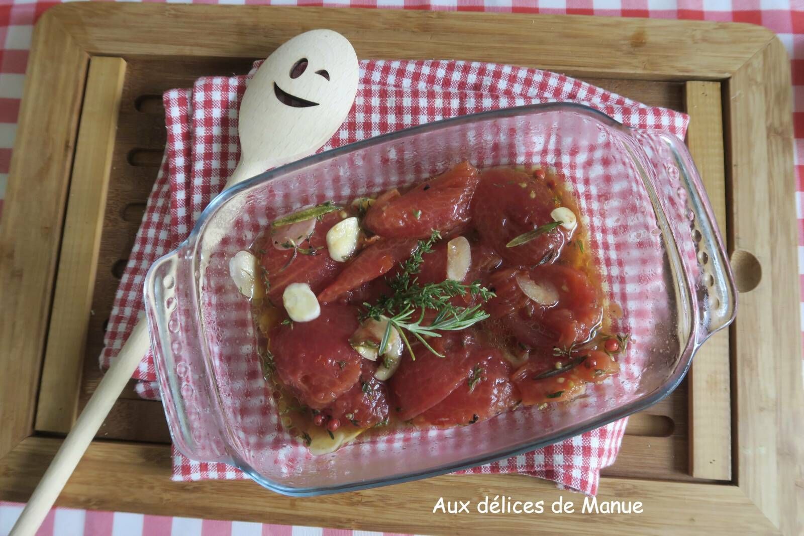 Tomates marinées