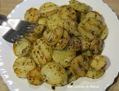 Pommes de terre Ratte à l'ail et beurre à la plancha 