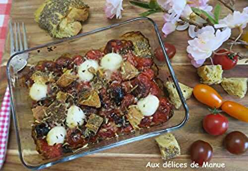 Tomates rôties au pain et mozzarella à l'Air Fryer ou au four 