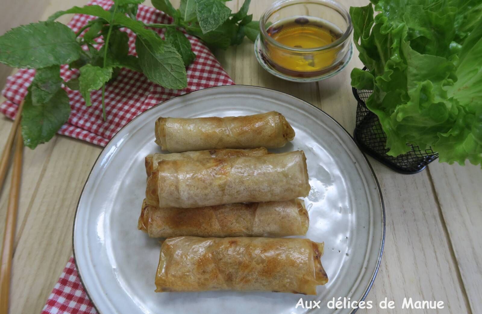 Nems de poulet à l'air fryer ou au four