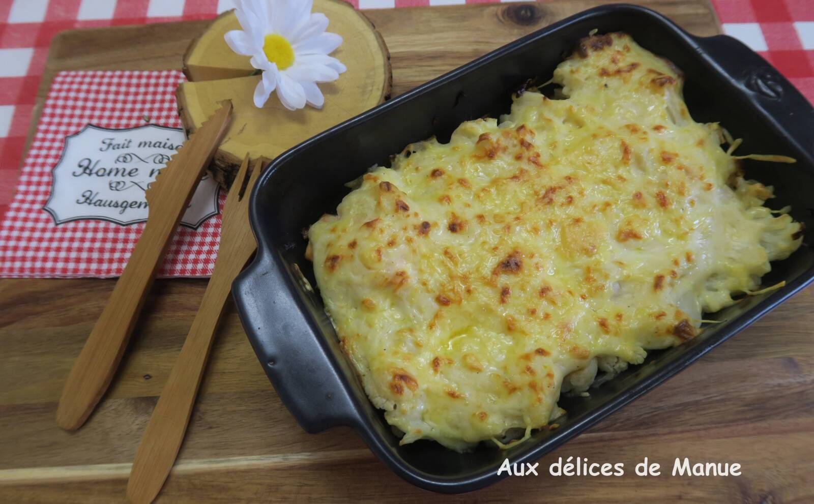Gratin de chou-fleur au saumon