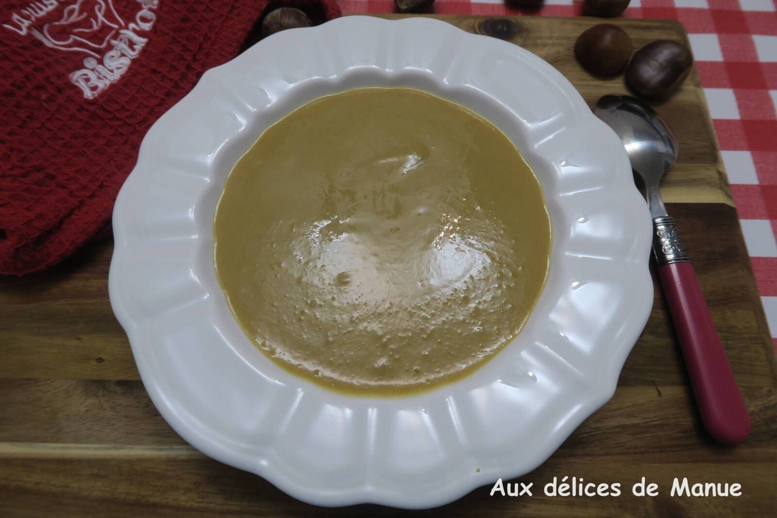 Velouté de châtaignes et carottes au St-Môret et à la crème, au Cookéo ou pas
