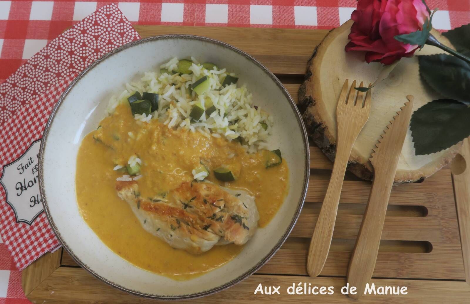 Blancs de poulet à la crème infusée au chorizo de Philippe Etchebest