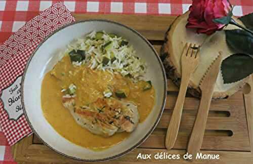 Blancs de poulet à la crème infusée au chorizo de Philippe Etchebest