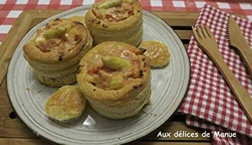 Bouchées aux asperges et tomates séchées à la crème au bacon 