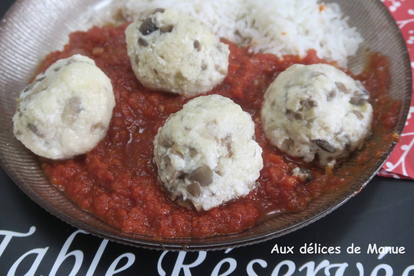 Gnudi ou boulettes aux champignons de Paris 