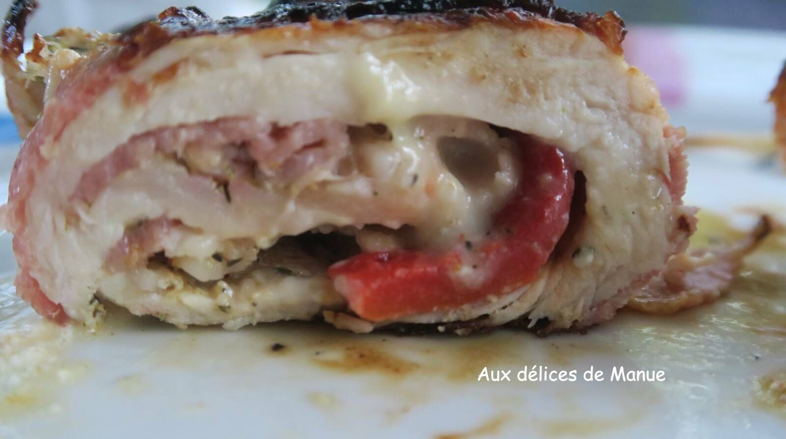 Saltimbocca de dinde au poivron et chèvre, au barbecue 