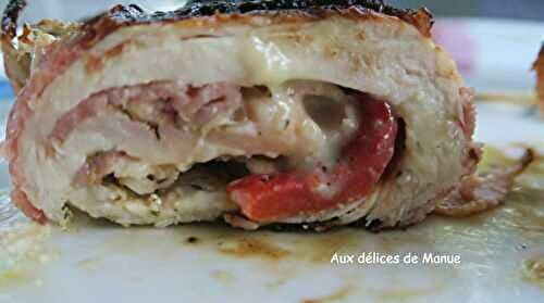 Saltimbocca de dinde au poivron et chèvre, au barbecue 