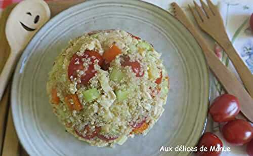 Salade de quinoa aux tomates cerises, concombre et comté 
