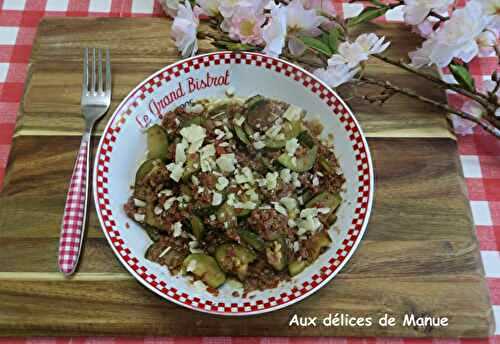Courgettes en sauce façon bolognaise 