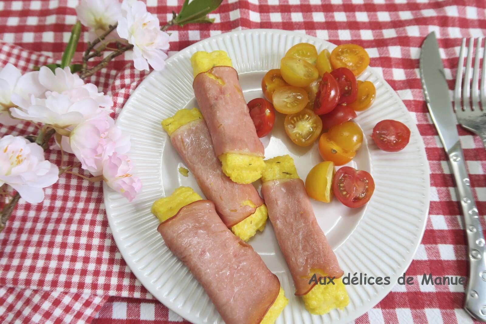 Bâtonnets de polenta au parmesan grillés et bacon, à l'Air Fryer ou au four