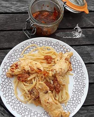 Aiguillettes de poulet aux tomates confites