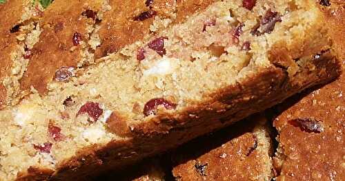 Blondies aux cranberries et chocolat blanc