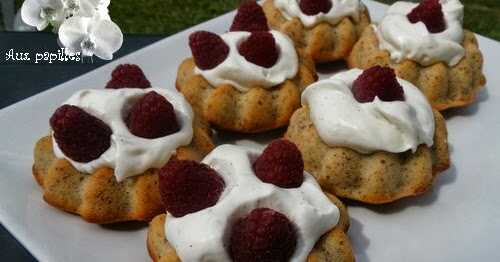 Financiers aux zestes de citron vert et chantilly à la vanille