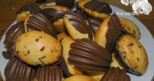 Madeleines avec coque chocolat