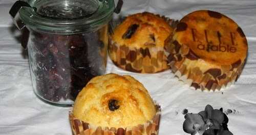Muffins Chocolat Blanc / Cranberries