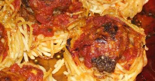 Nids de Spaghettis façon bolognaise