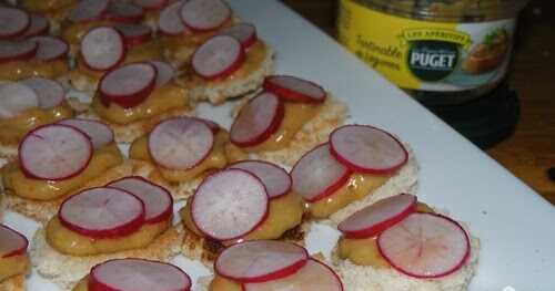 Petits toasts de légumes