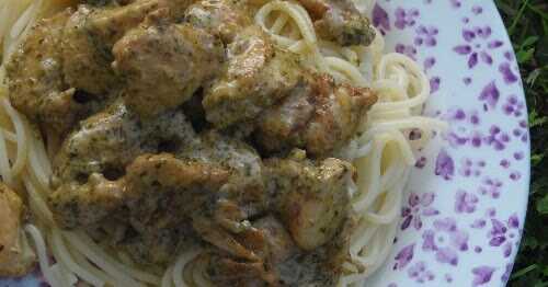 Poulet sauce pesto 