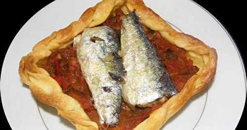 Tartelette à la compotée de ratatouille et sardines