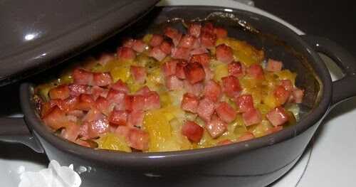 Tartiflette poireaux/jambon