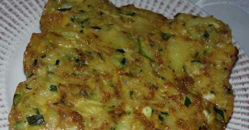 Tortilla pommes de terre / courgette / curry