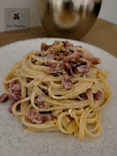 Spaghettis à la carbonara