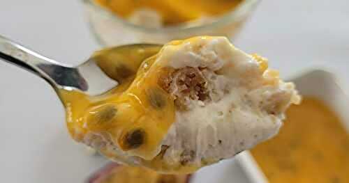 Cheesecake aux Fruits de la passion / Mangue