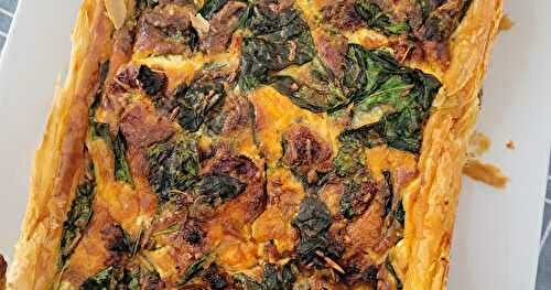 Tarte aux épinards / chorizo et tomates séchées